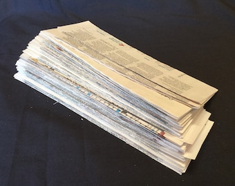 250 Newspaper Strips 11 1/4 x 3" for Skimming in the Paper Marbling or Ebru Process