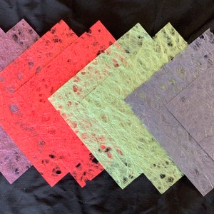 Darks in Four Colors Set Japanese Ogura Lace Paper Squares 6" Sheets