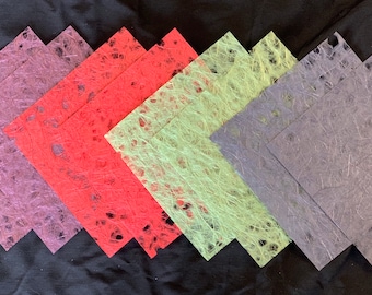 Darks in Four Colors Set Japanese Ogura Lace Paper Squares 6" Sheets