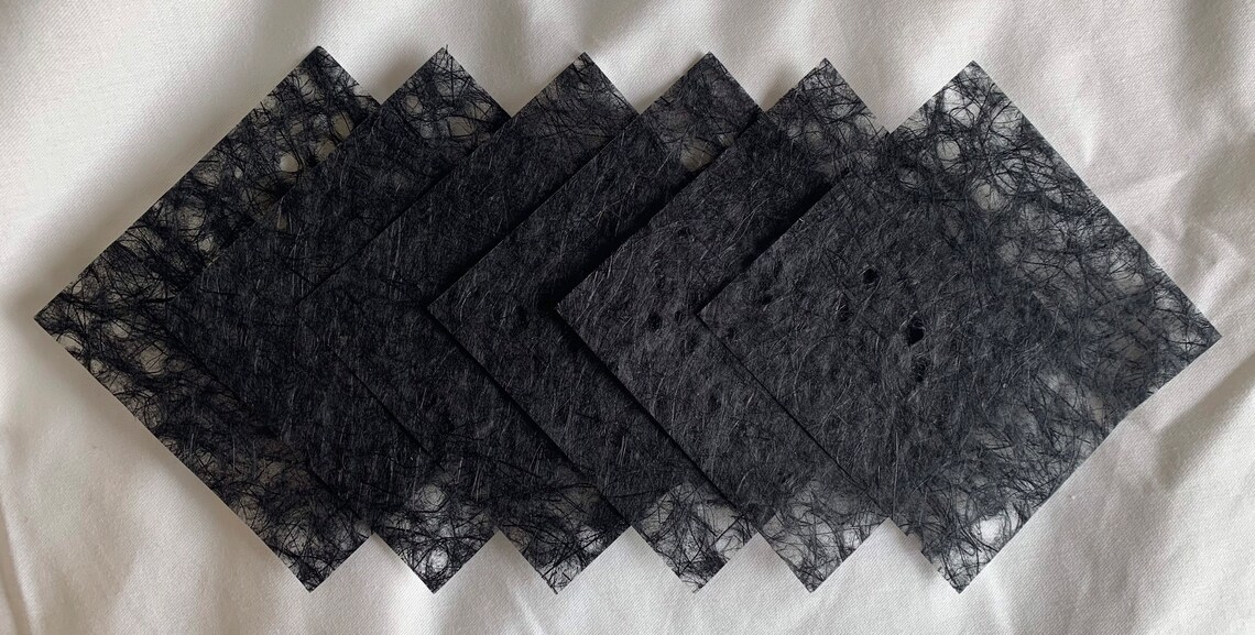 Six Black Japanese Ogura Lace Paper Squares 5 Etsy