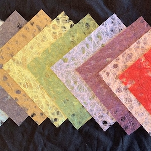 Rainbow 10 Color Set Japanese Ogura Lace Paper Squares 5”