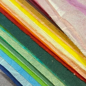 Ultimate Rainbow Set 36 Sheets Unryu Mulberry Tissue Paper 8.5 x 11 image 4