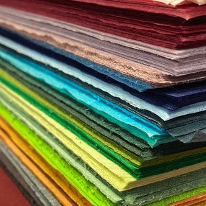 Ultimate Rainbow Set 36 Sheets Unryu Mulberry Tissue Paper 8.5 x 11 image 1