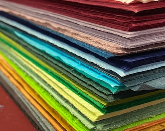 Ultimate Rainbow Set 36 Sheets Unryu Mulberry Tissue Paper 8.5 x 11