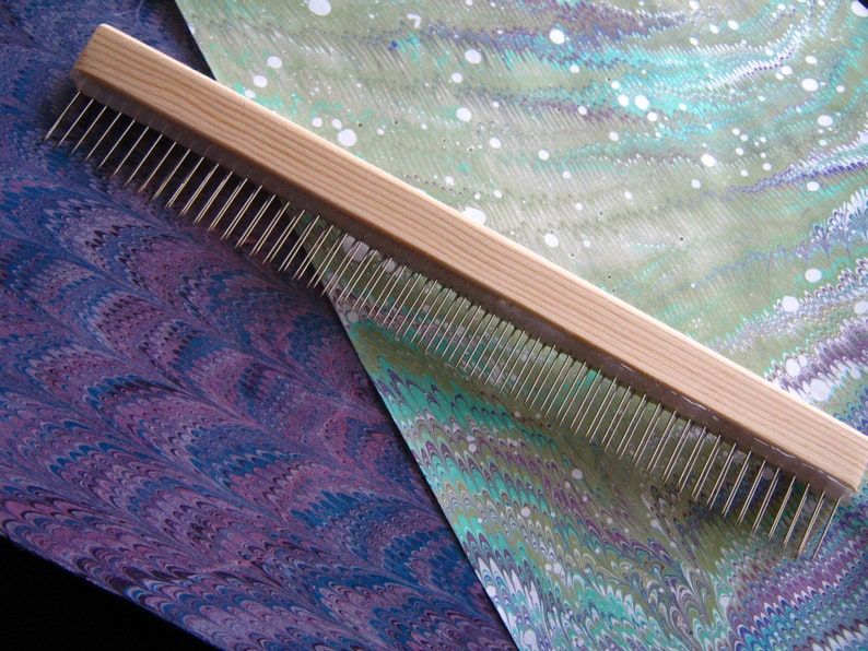 Tool Set Comb for Marbling on Paper and Fabric Advanced Set Marbling Tools Supplies DIY Marbleizing Ebru image 3