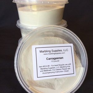 Lambda Carrageenanpulver: Marmorierschlichte für Papier & Stoff (1/2 Pfund)