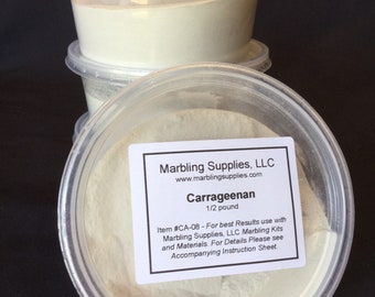 Lambda Carrageenan Powder: Marbling Size for Paper & Fabric (1/2 Pound)