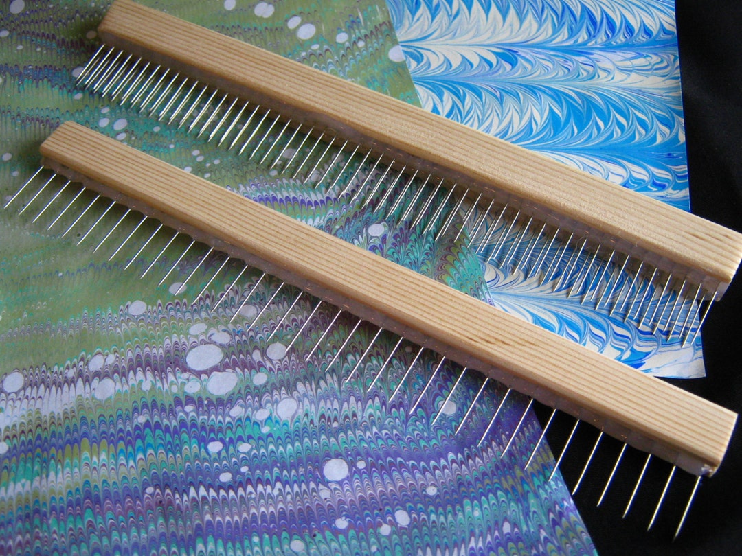 Tool Set Comb for Marbling on Paper and Fabric Advanced Set Marbling