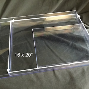 16 x 20 Clear Acrylic Plastic Marbling Tray