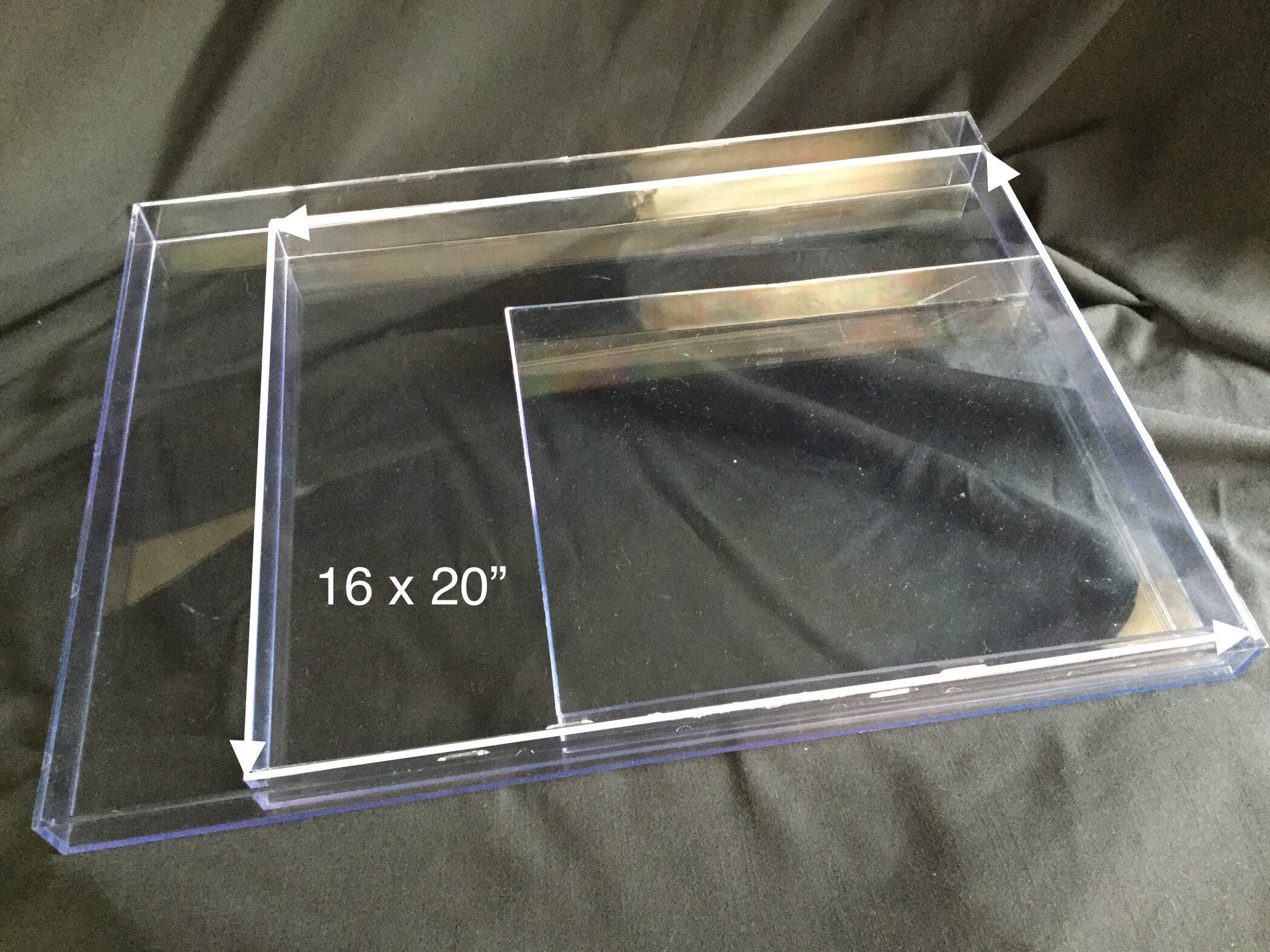 MisterPlexi  DAT7-I-T Clear Acrylic Tray with Insert Bottom