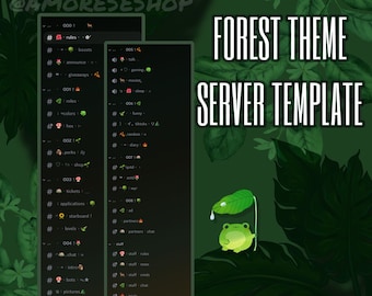 forest theme discord server template