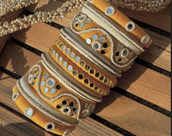 Handmade Designer Silk Thread Bangle Set