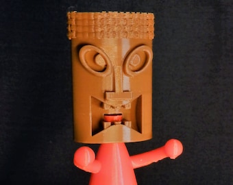 Tiki Figure. Art Toy Sculpture. Tropical Totem Idol.