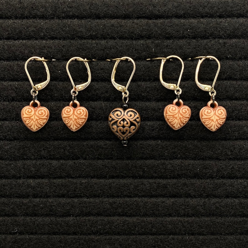 Victorian Heart Stitch Markers