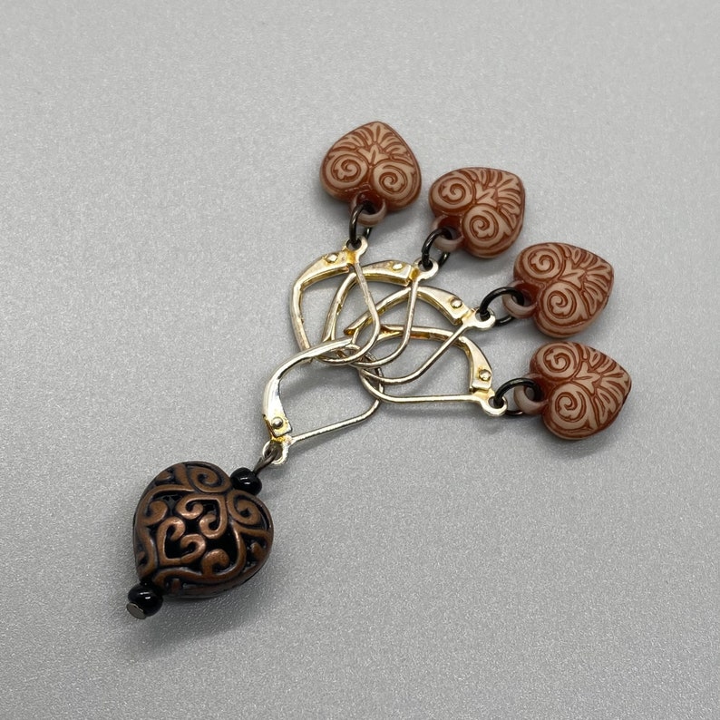 Victorian Heart Stitch Markers