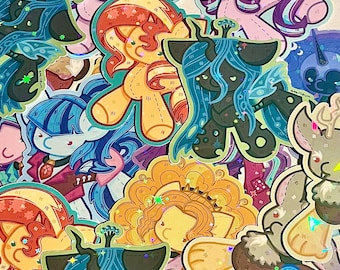 MLP Villains Plush Stickers | ~2.5-3 Inch Vinyl Stickers