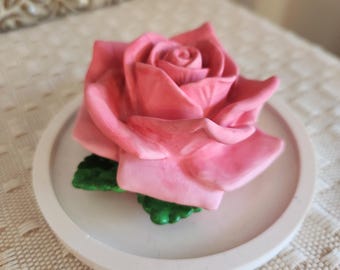 Cement Rose Essential Oil Diffuser | Blooming Botanical Aromatherapy Home Decor | Stone Art | The Flower that Never Wilts