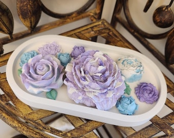 Cement Flower Essential Oil Diffuser | Passive Aromatherapy | Floral Home Decor | Stone Art | The Bouquet that Never Wilts