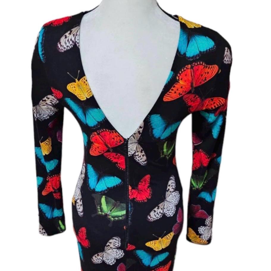 chinese dress ladies Alice and Olivia Pre-owned Rosaria Butterfly Print Maxi Dress Petite Tall