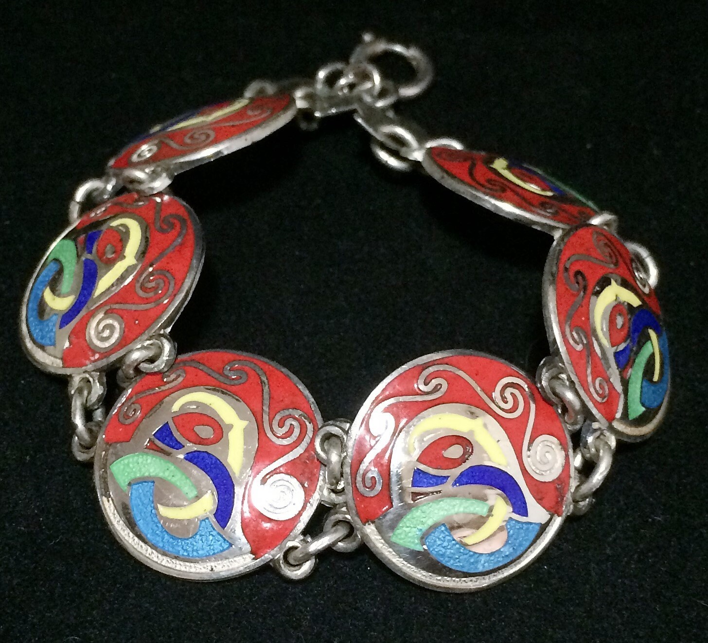 Tara Ware Celtic Enamel Bracelet Sterling Silver Jewelry Red Etsy