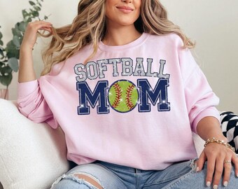 Softball Mama Tshirt, Softball Mom Gift, Softball Mama Glitter Shirt, Softball Lover Shirt, Softball Game Day Shirt, Retro Softball Game Day