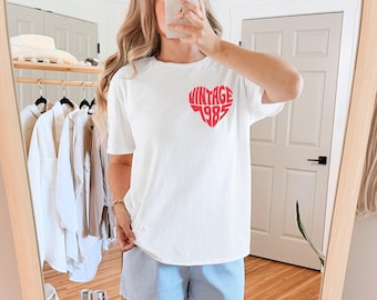 Maglietta vintage per il compleanno del 1985, maglietta per il 40° compleanno, maglietta retrò per il 40° compleanno, felpa regalo per il compleanno del 1985, maglietta vintage del 1985, regalo di compleanno