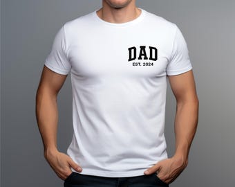 カスタムお父さんシャツ、父の日ギフト、新しいお父さんTシャツ、パーソナライズお父さんTシャツ、父の日シャツ、お父さんへのギフト、新しいお父さんシャツ