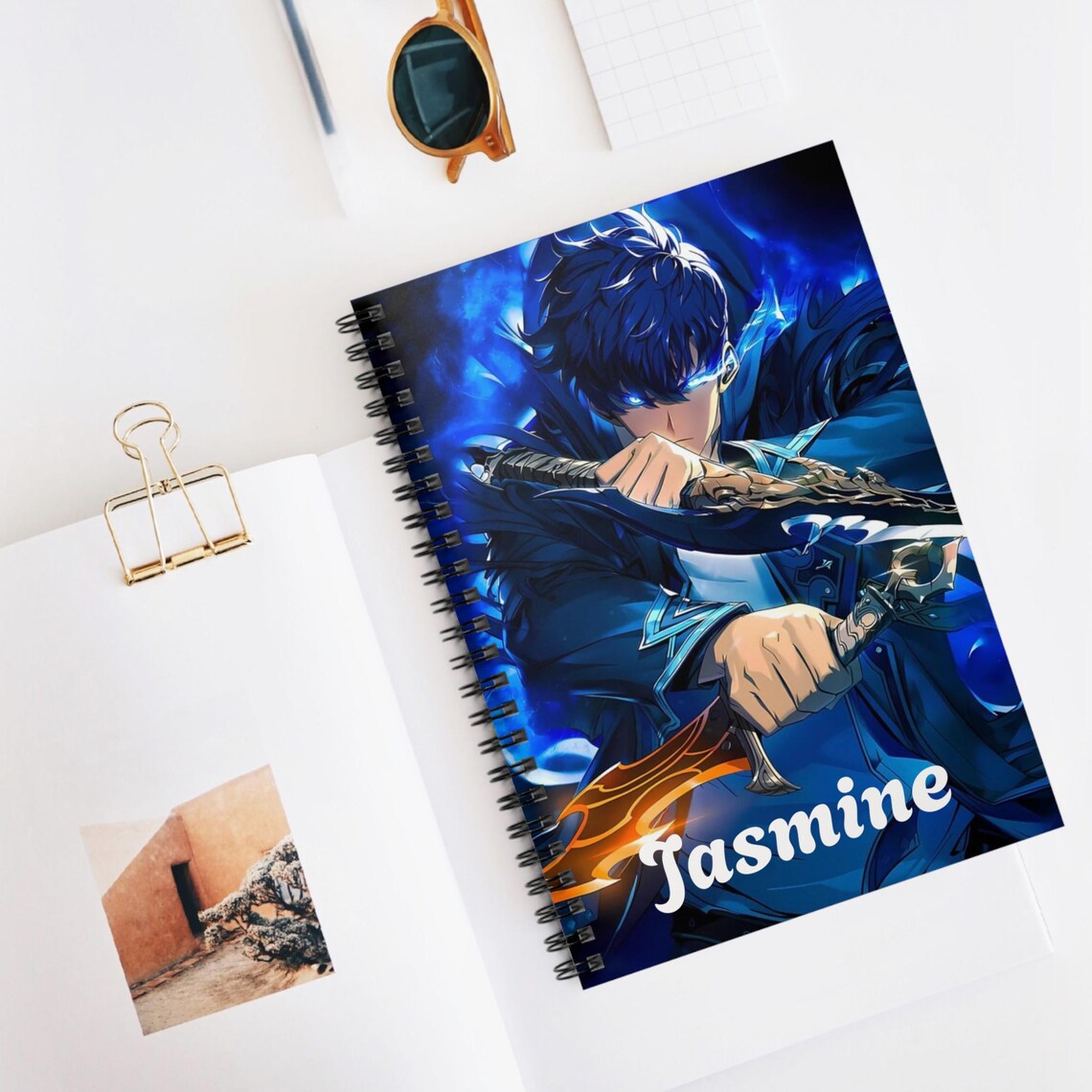 Solo Leveling Anime Ruled Journal | Custom Spiral Notebook - Etsy