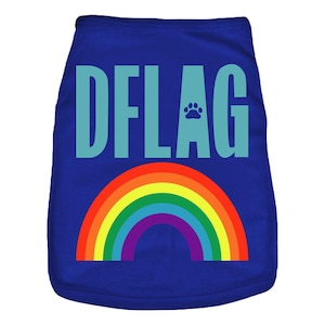 Funny Pride Dog Tank Top, Rainbow Pet Shirt, Funny LGBTQ+ Dog Clothes, Anti-Hate Pet Apparel, Queer Dog Outfit for Big and Small Breeds