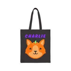 Personalized Pet Lover Tote Bag with Cat Design, Reusable Shopping Bag, Cute Gift for Cat Owners, Custom Name Bag, Eco-Friendly Tote