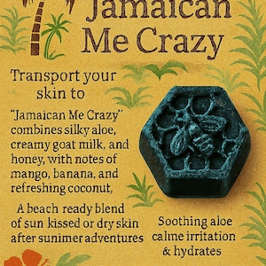 Jamaican Me Crazy Aloe Soap – Tropical Paradise Aloe Honeycomb Bar – Refreshing, Hydrating, Exfoliating Vegan Soap Bar