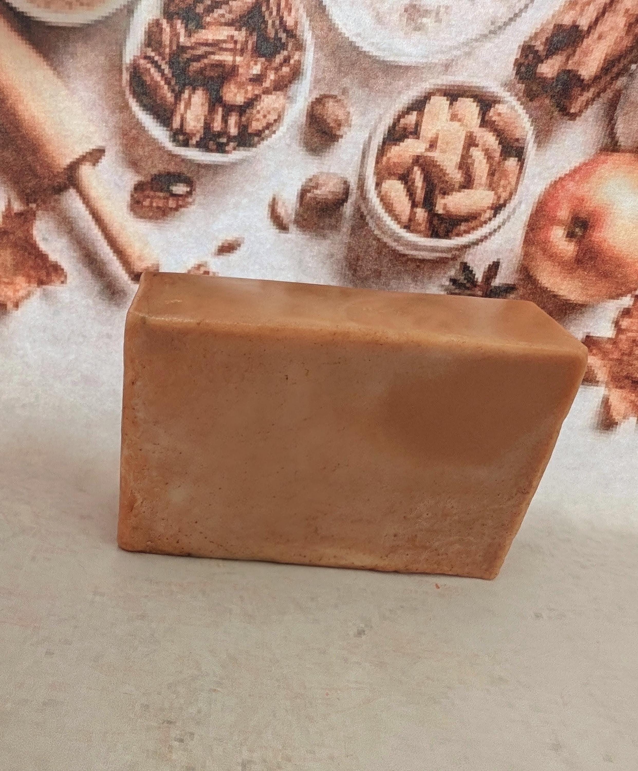 Pumpkin Spice Latte Oatmeal Soap: Handmade Autumn Skincare Bar - Thumbnail 2