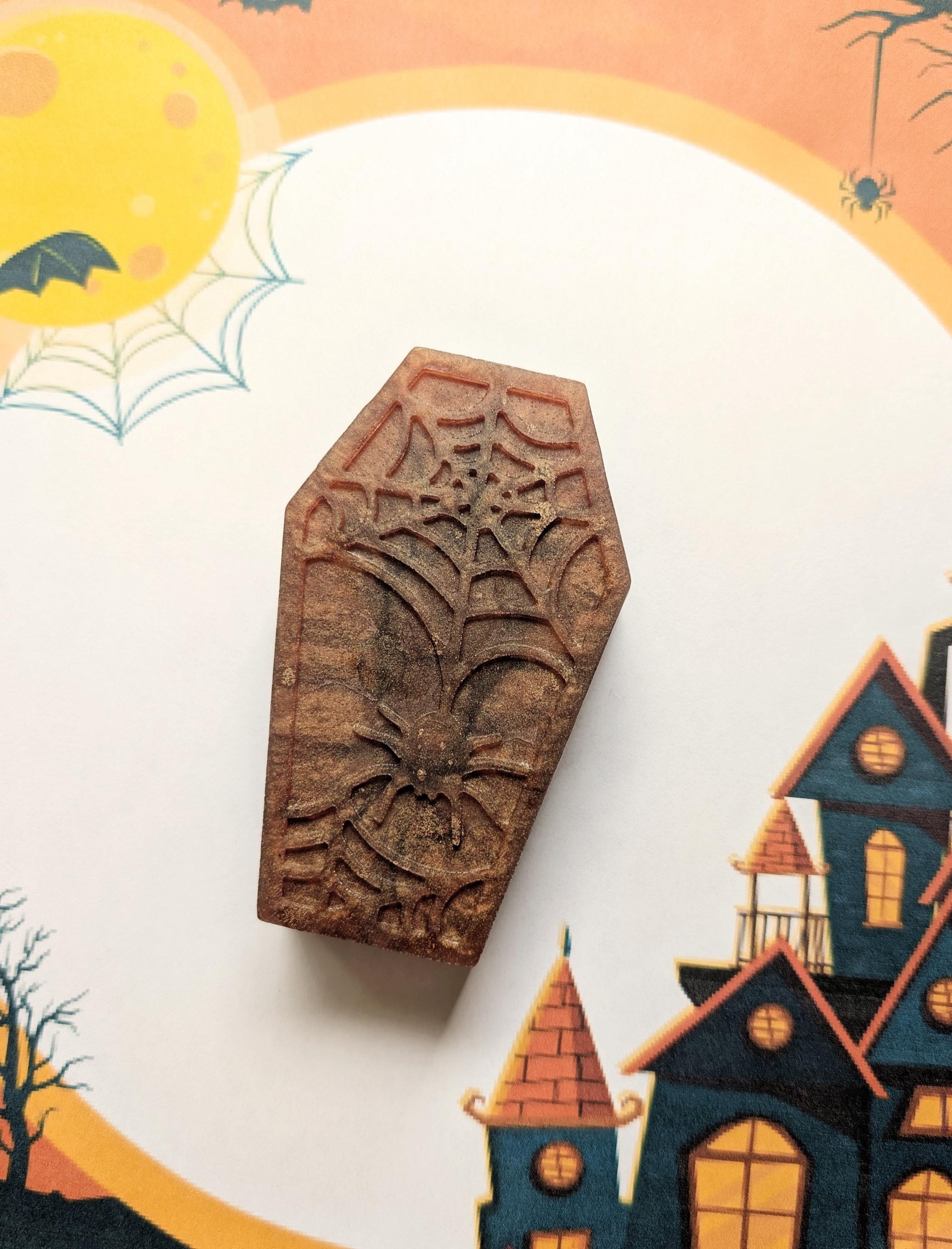 Coffin Shape – Oat & Honey Scent – Limited Edition Halloween Handmade Soap, Rustic Fall Gift - Thumbnail 2