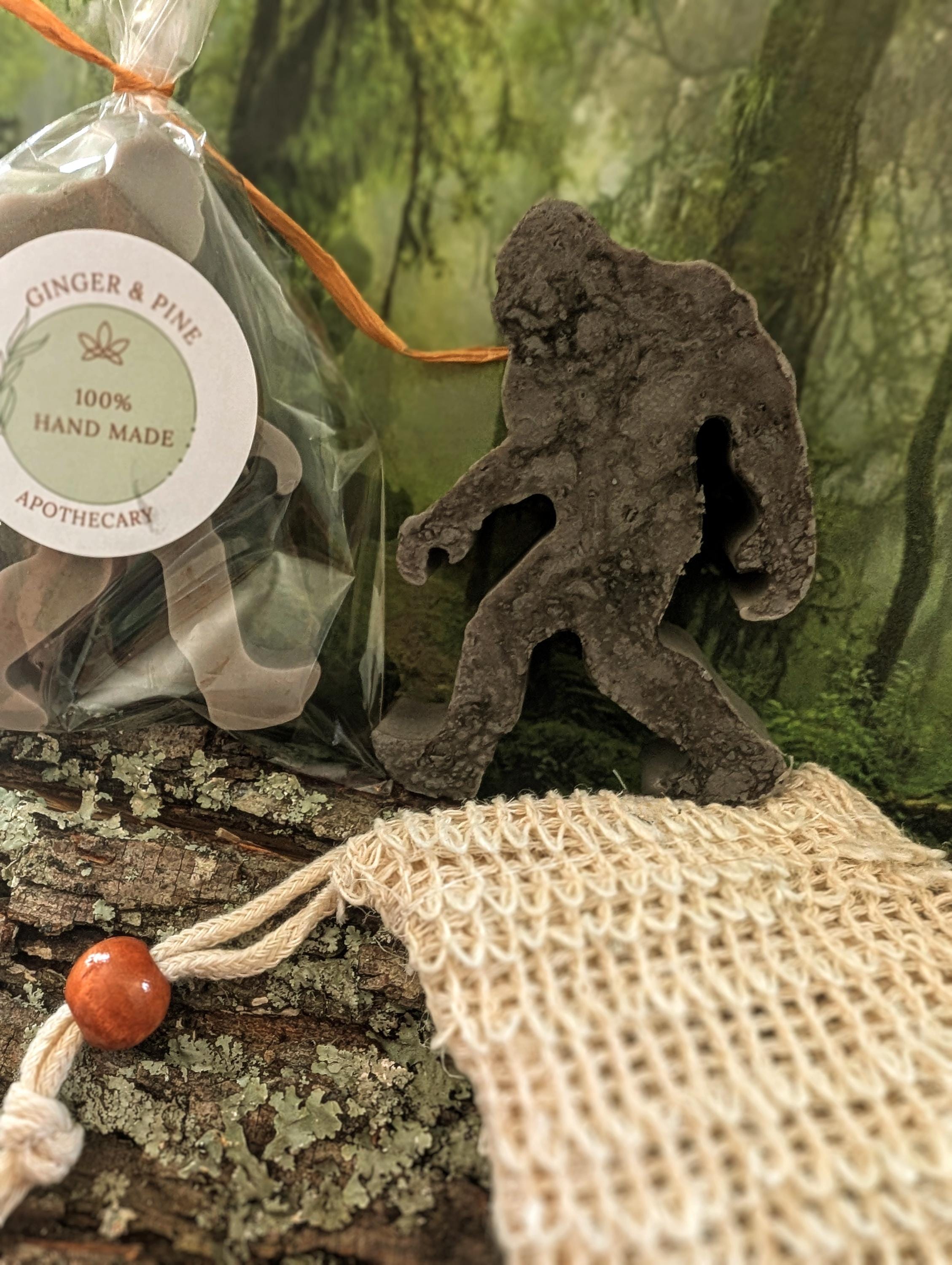 Goat Milk Soap: Deep Woods Forest Scent - Sasquatch with Loofah - Thumbnail 5