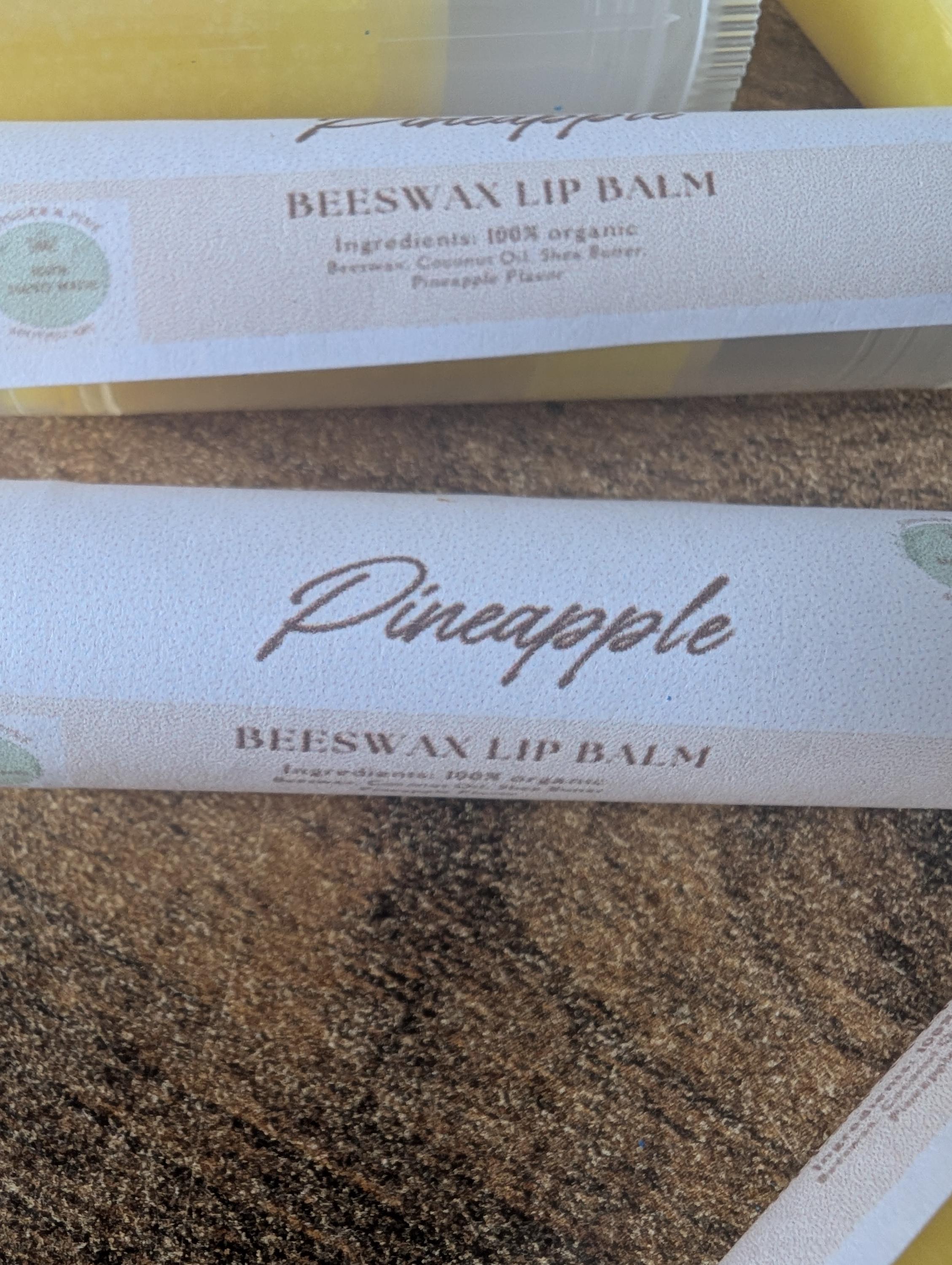 Pineapple Beeswax Lip Balm 2-pack | Tropical Handmade Moisturizing Lip Care - Thumbnail 4