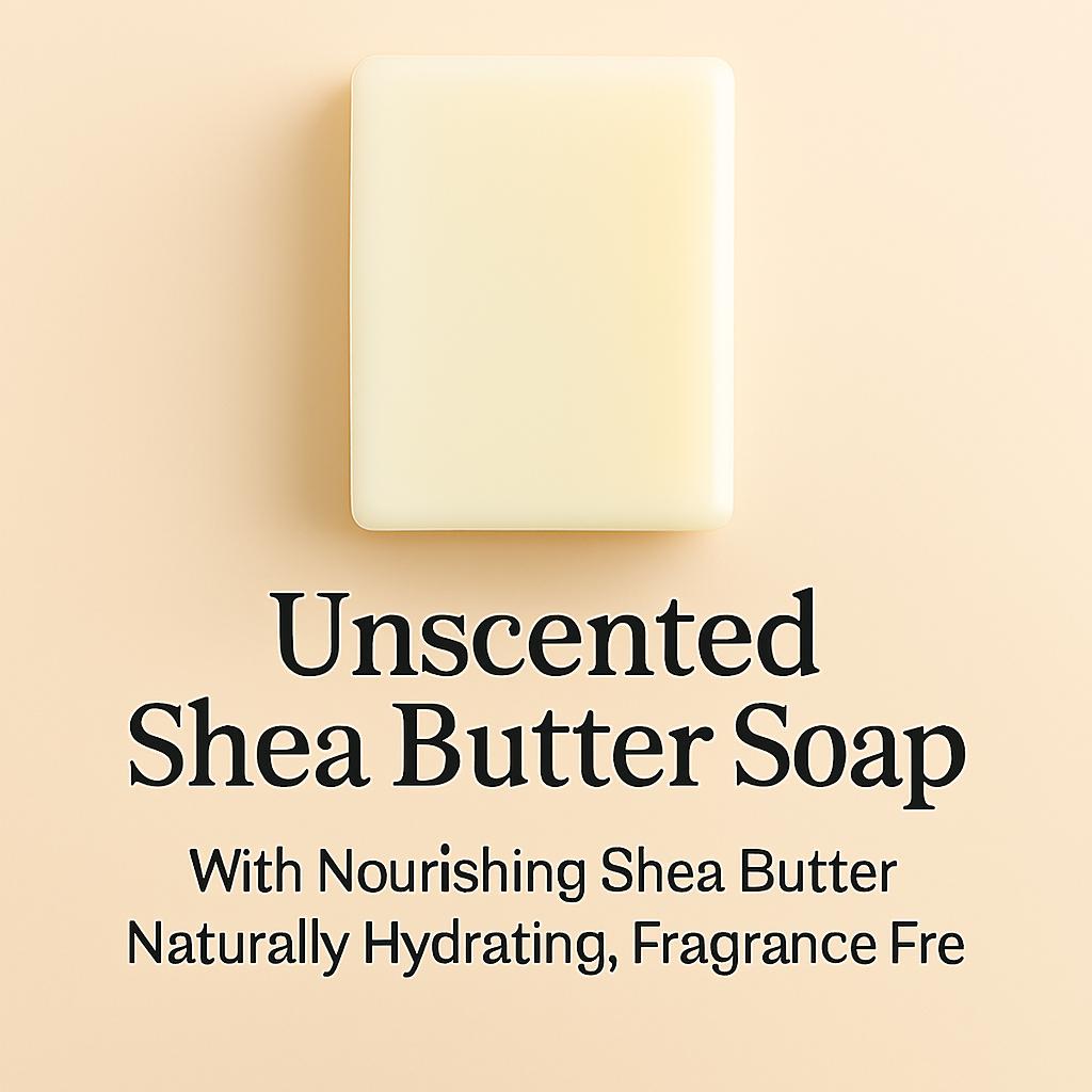 Plain Unscented Shea Butter Soap – Rich, Moisturizing Bar for Dry & Sensitive Skin
