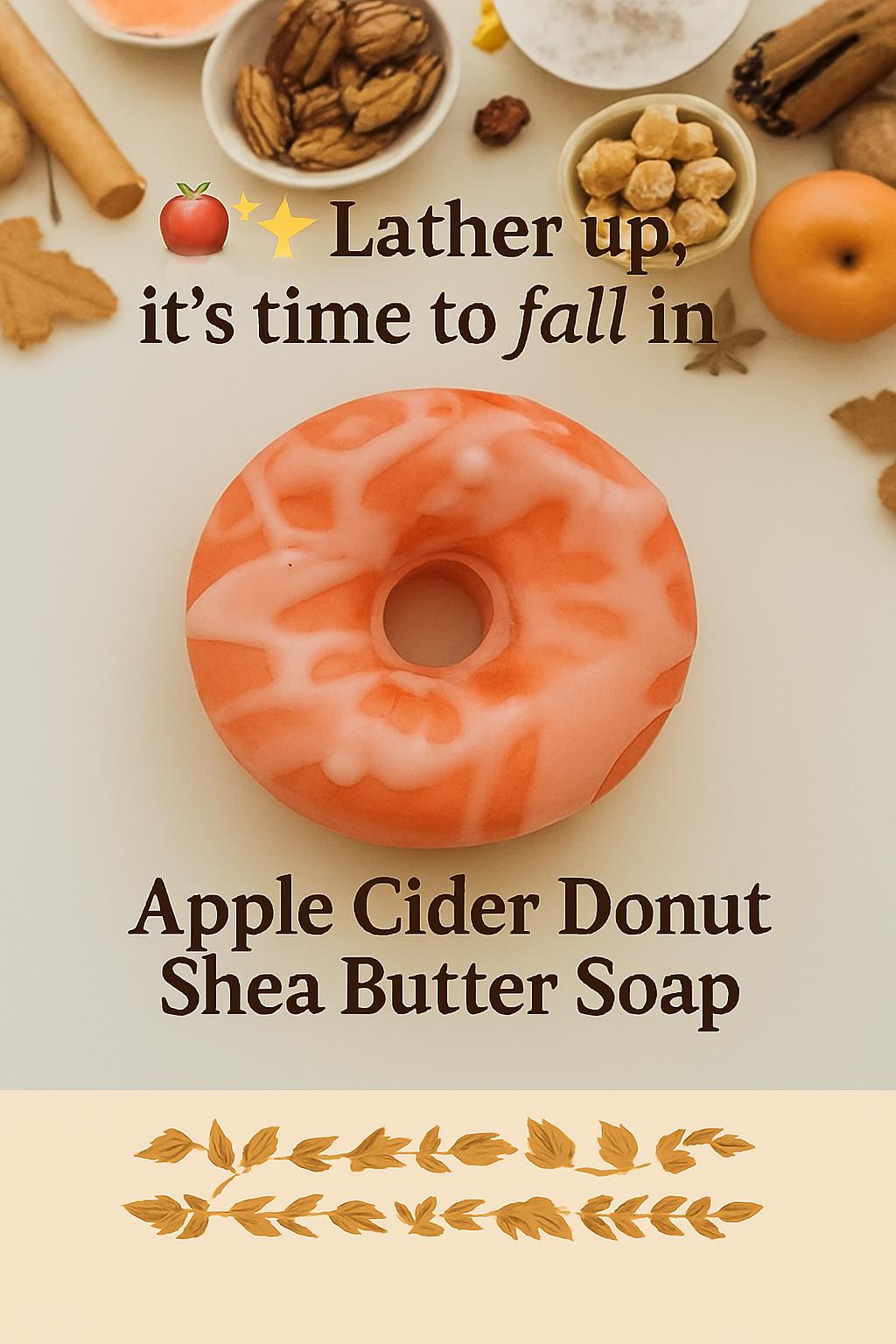 Apple Cider Donut Shea Butter Soap: Handmade Fall Scented Bar
