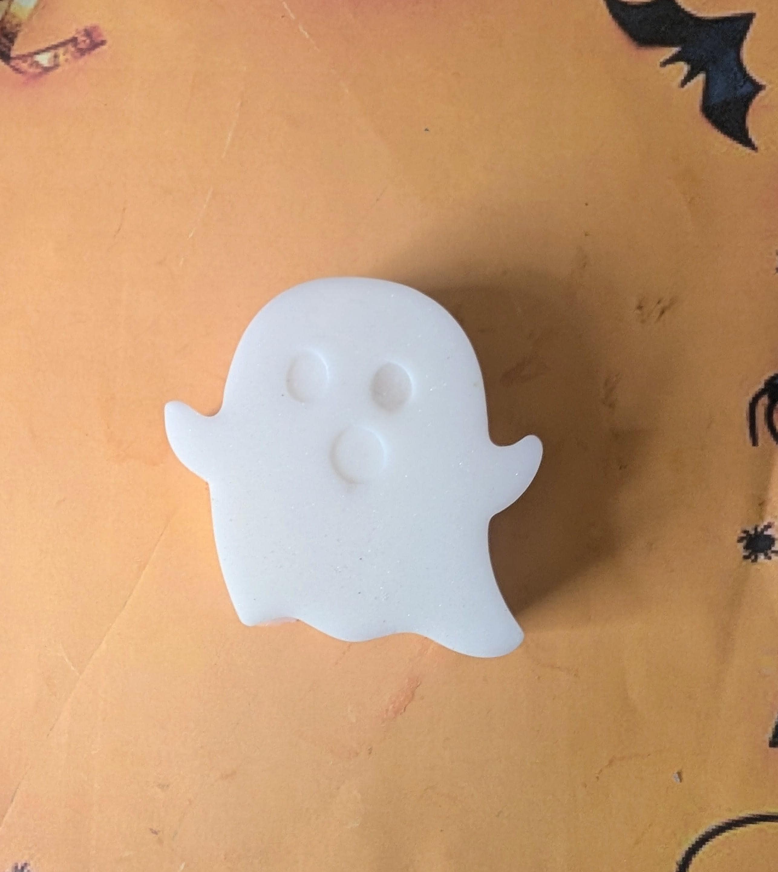 Ghost Shaped Goat Milk Soap (2 pack)– Water Lilies Scent – Limited Edition Halloween Handmade Soap, Rustic Fall Gift - Thumbnail 2