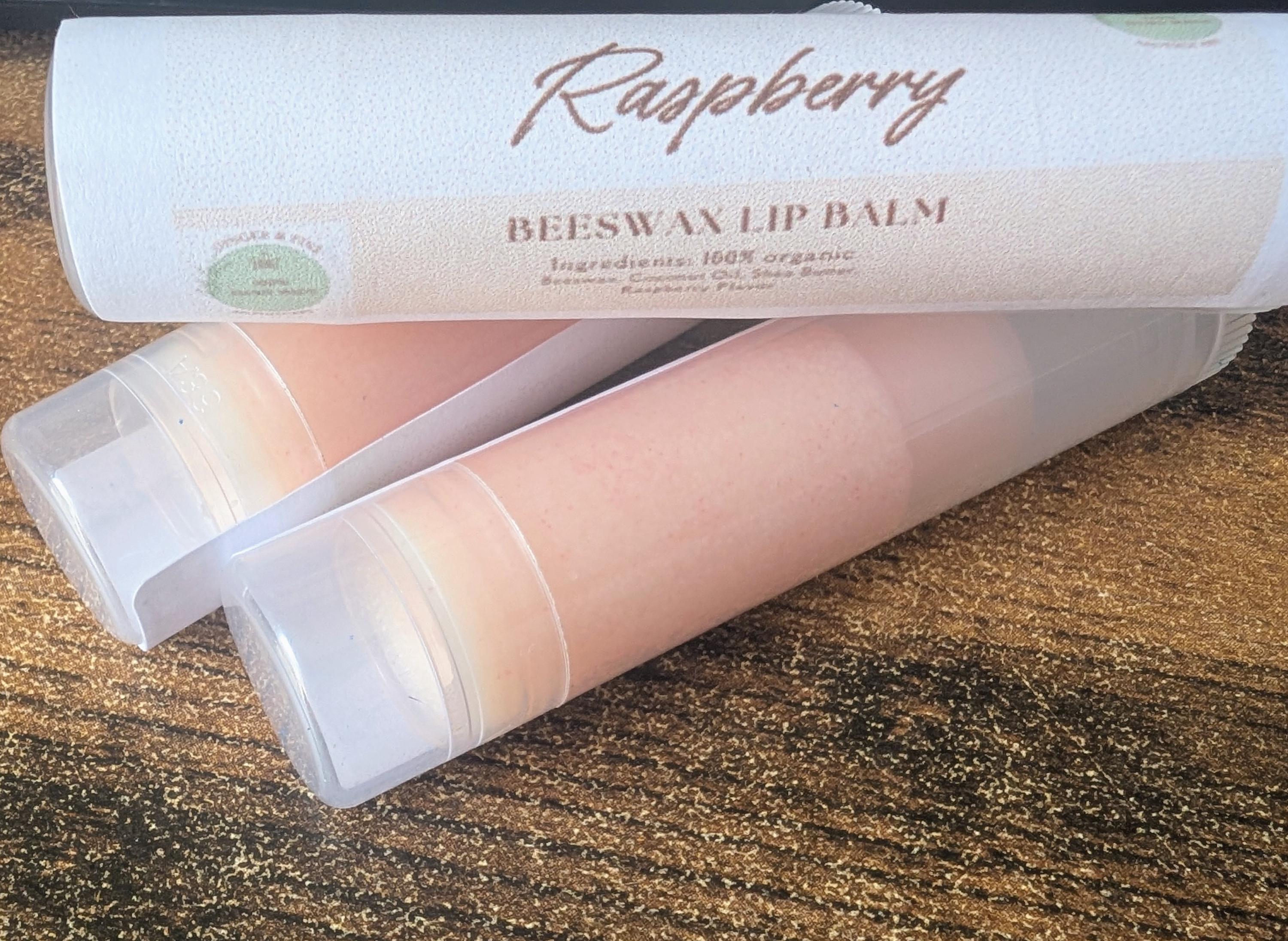 Raspberry Beeswax Lip Balm- 2 pack| Natural Handmade Moisturizing Lip Care - Thumbnail 2