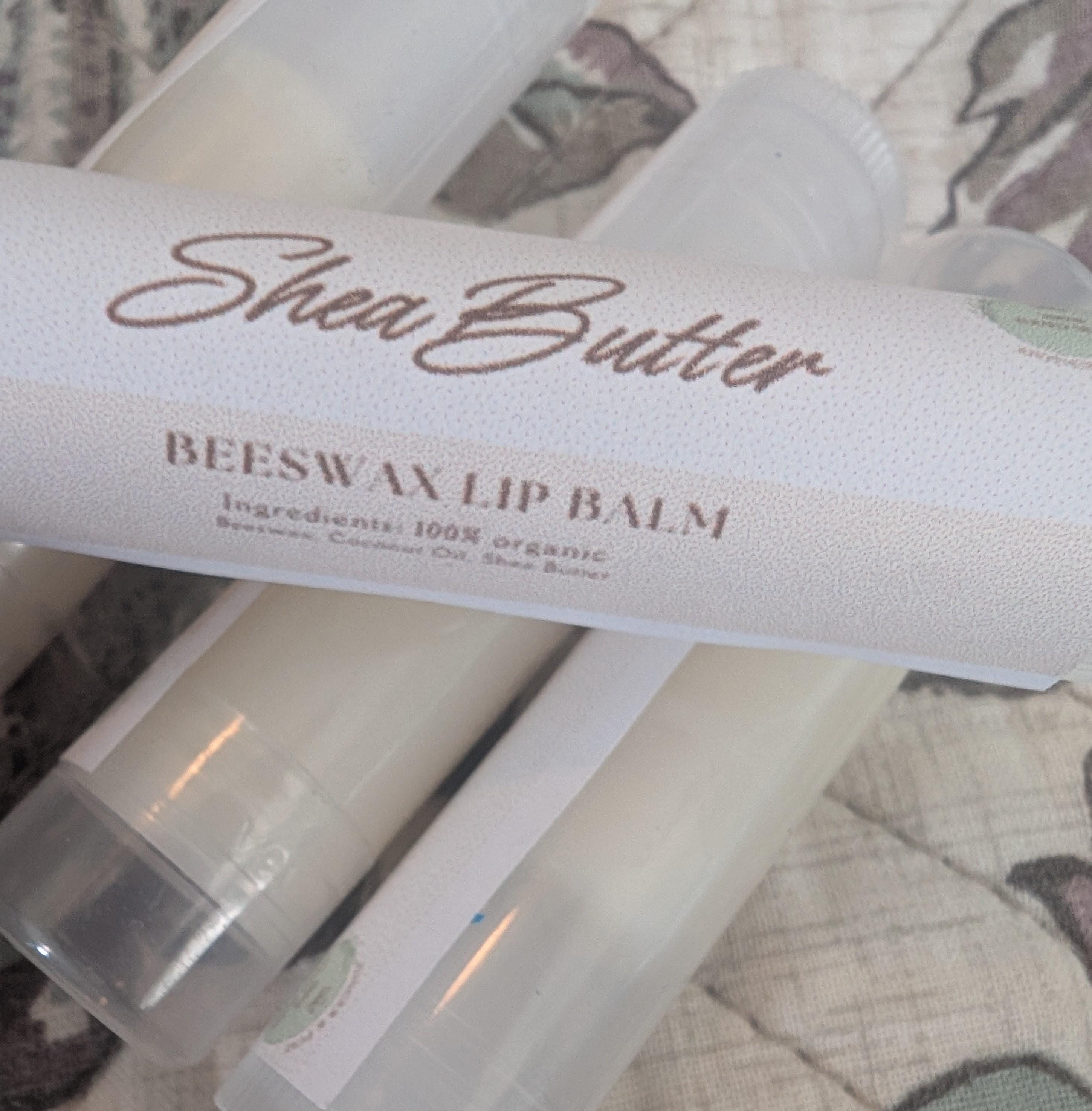 Shea Butter Beeswax Lip Balm 2-pack | Natural Unscented Moisturizing Lip Care - Thumbnail 2