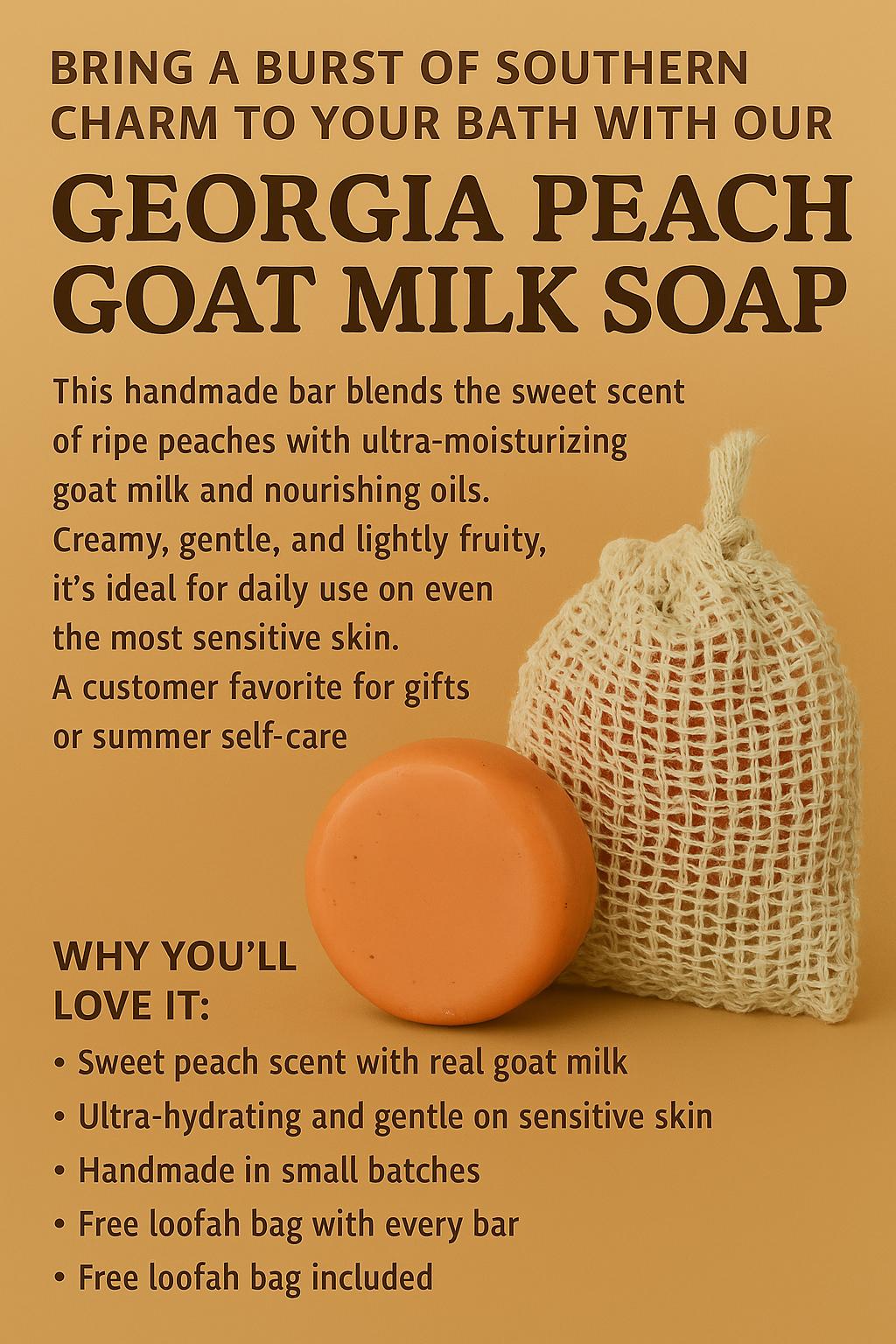 Georgia Peach Goat Milk Soap: Handmade Moisturizing Skincare