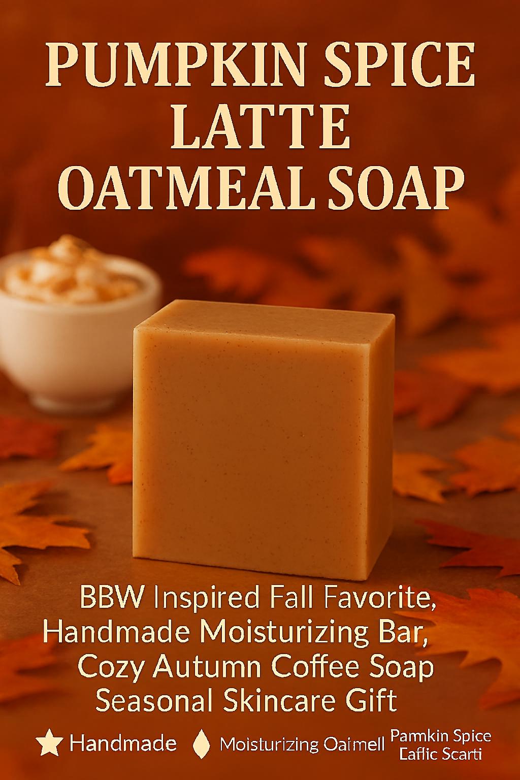 Pumpkin Spice Latte Oatmeal Soap: Handmade Autumn Skincare Bar