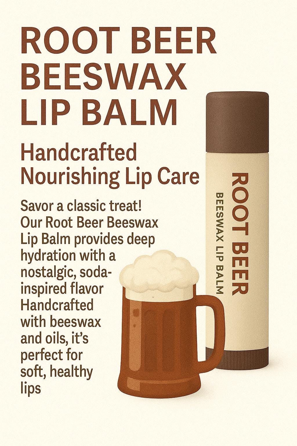 Root Beer Beeswax Lip Balm – Nostalgic Handmade Lip Moisturizer