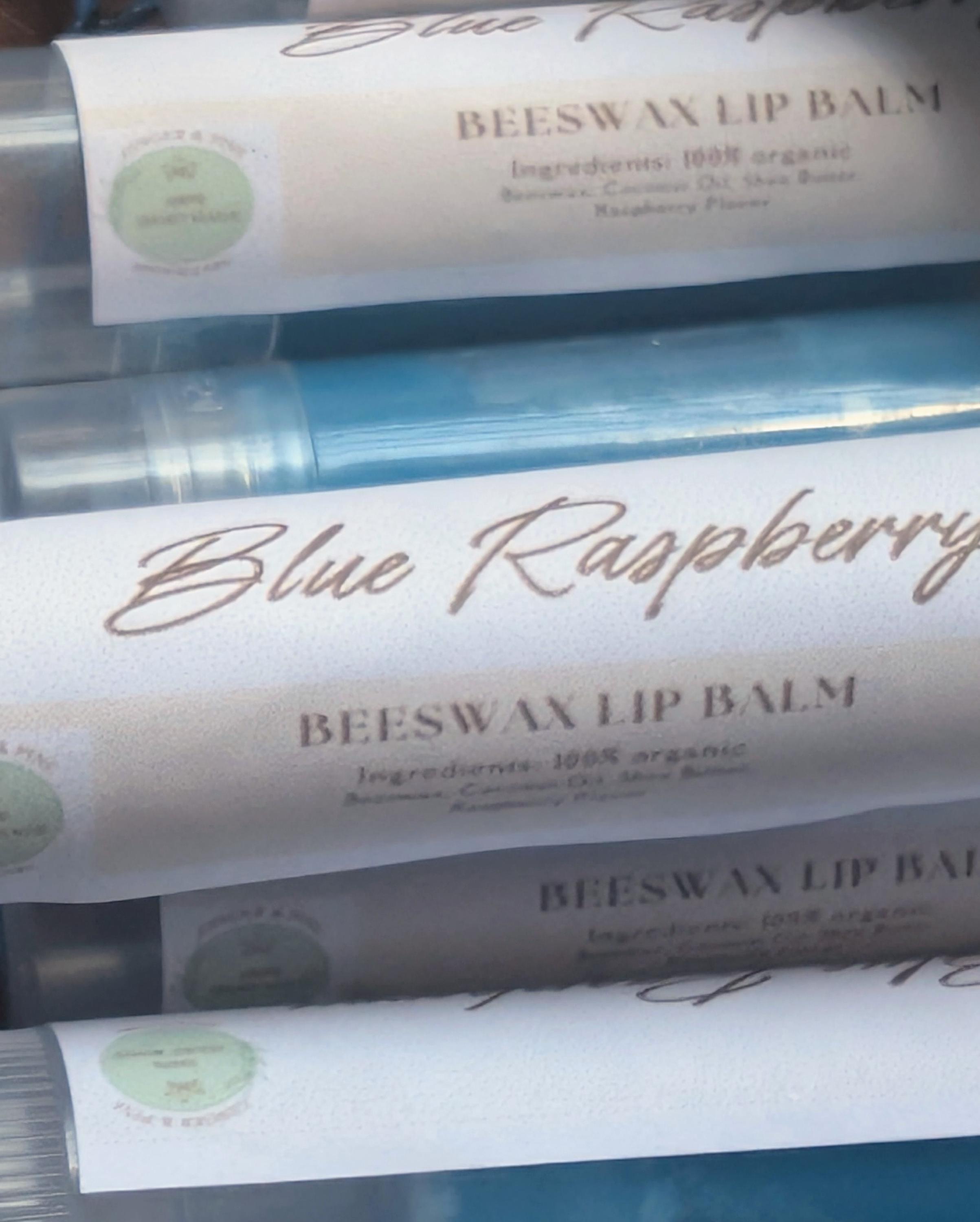 Blue Raspberry Beeswax Lip Balm 2-pack | Fruity Handmade Moisturizing Lip Care - Thumbnail 4