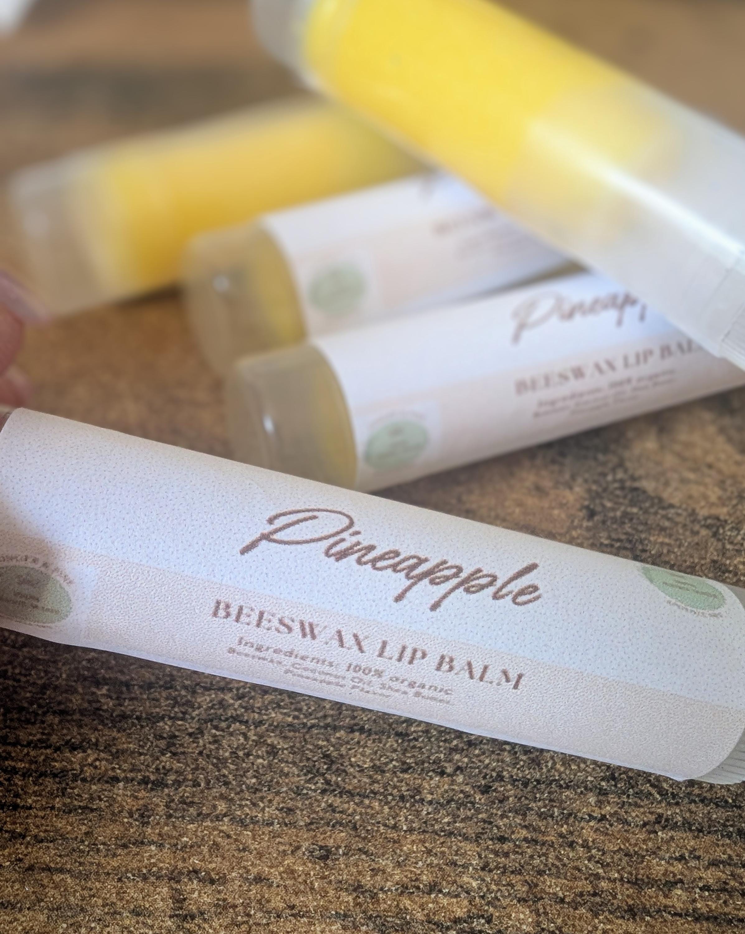 Pineapple Beeswax Lip Balm 2-pack | Tropical Handmade Moisturizing Lip Care - Thumbnail 3