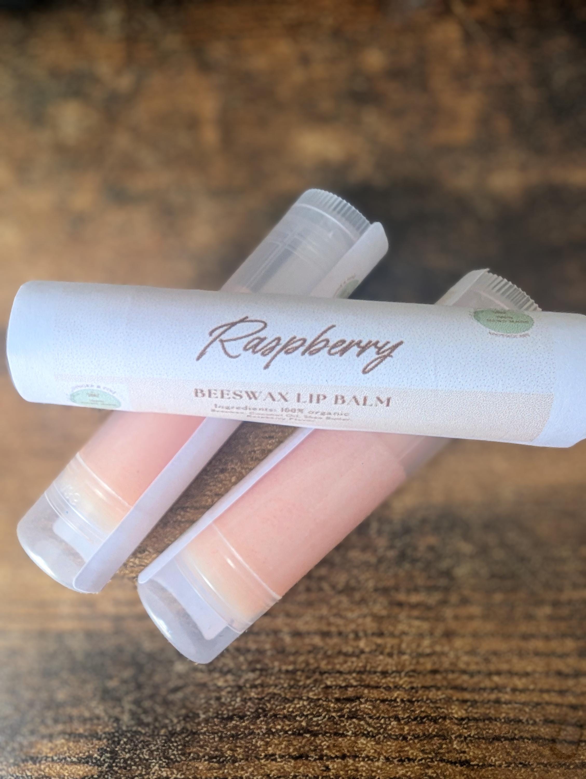 Raspberry Beeswax Lip Balm- 2 pack| Natural Handmade Moisturizing Lip Care - Thumbnail 3