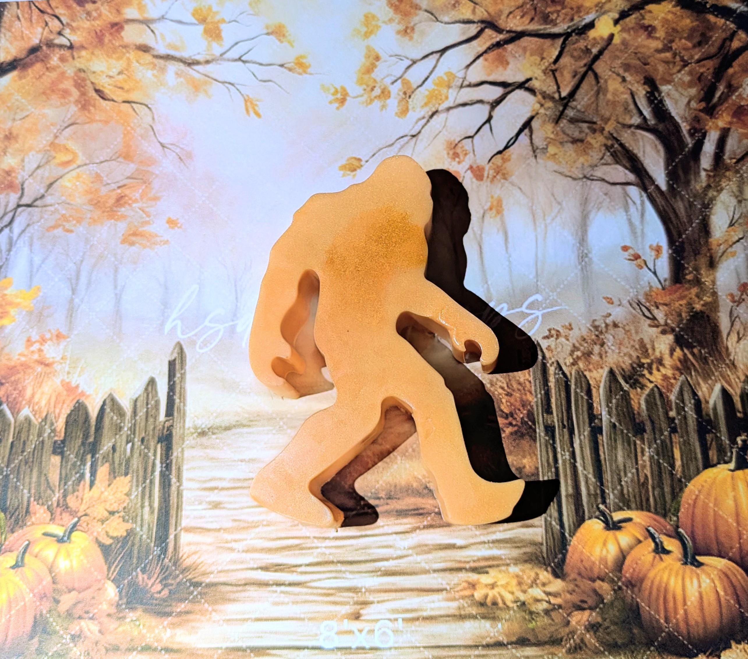 Pumpkin Gingerbread Goat Milk Soap: Fallsquatch Bigfoot Shape - Thumbnail 3