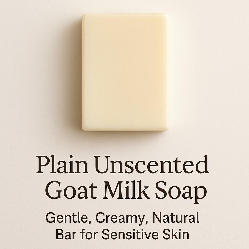Plain Unscented Goat Milk Soap – Gentle, Creamy, Natural Bar for Sensitive Skin