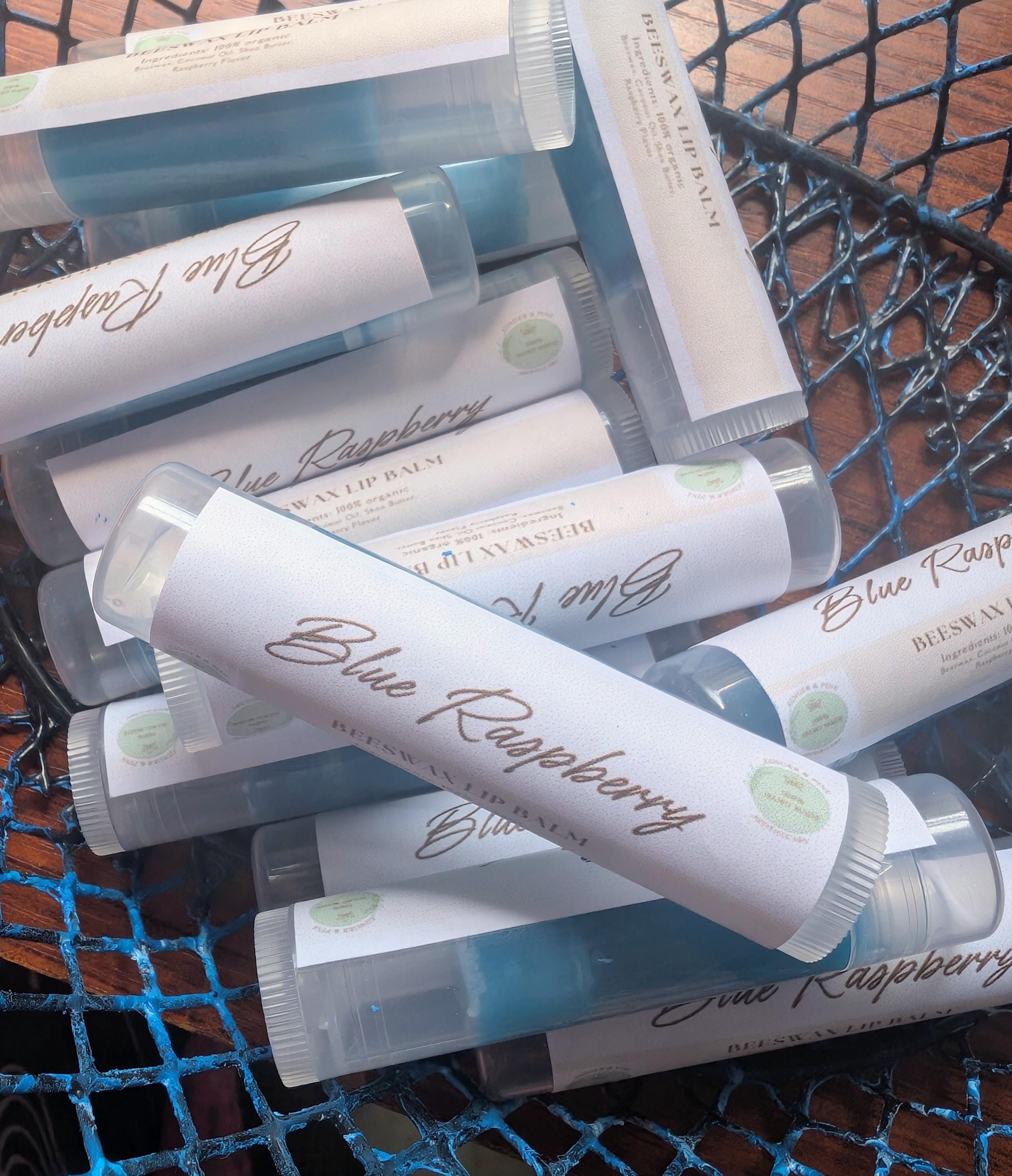 Blue Raspberry Beeswax Lip Balm 2-pack | Fruity Handmade Moisturizing Lip Care - Thumbnail 3