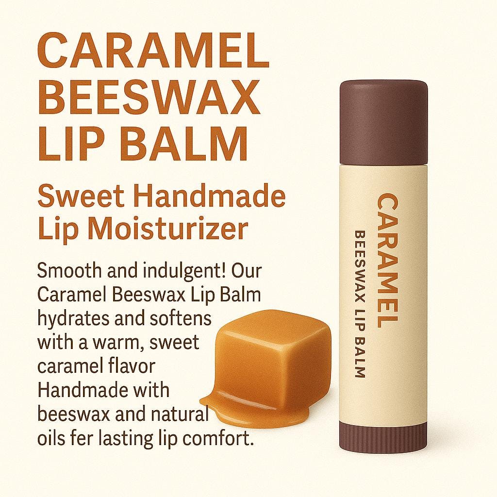 Caramel Beeswax Lip Balm – Sweet Handmade Lip Moisturizer